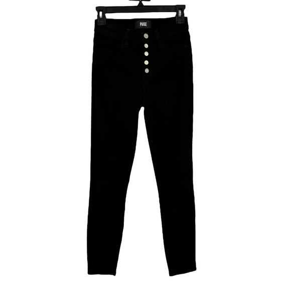 Paige Jeans Hoxton ankle high rise skinny black size 24 - Picture 1 of 7